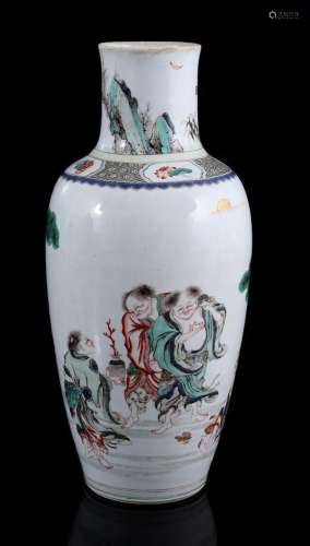 Porcelain Famille verte vase