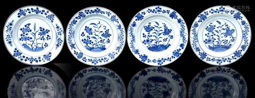 4 porcelain dishes Kangxi