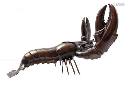 Bronze sculpture of a lobster