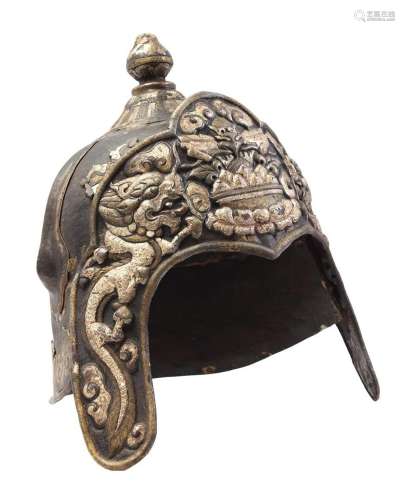 Metal oriental helmet