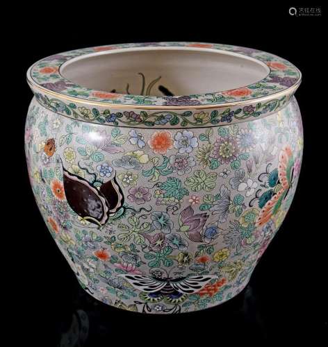 Porcelain fishbowl/flowerpot