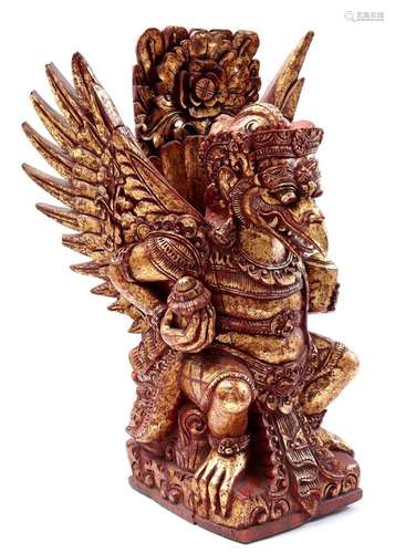 Polychrome colored Garuda