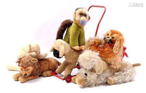 6 animal cuddly toys