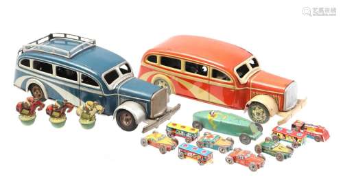 14 pieces of various tin toys