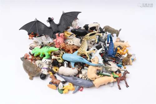 Large amount of plastic animals