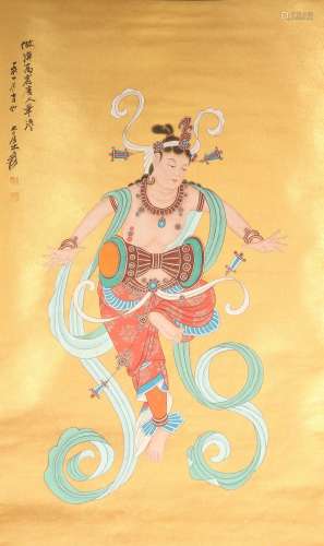 Un tableau de Bouddha peint par Zhang Daqian