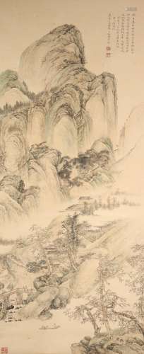 Un tableau de paysage peint par Chen Shaomei