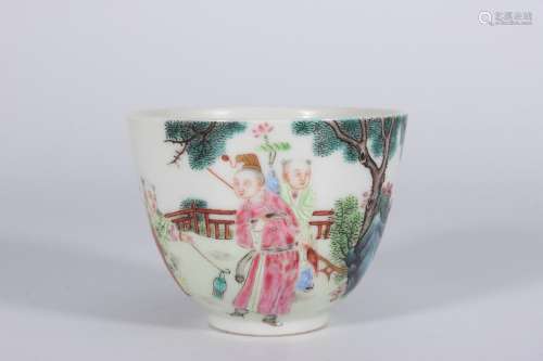 Coupe rose et or à motif floral, Jiaqing, dynastie Qing