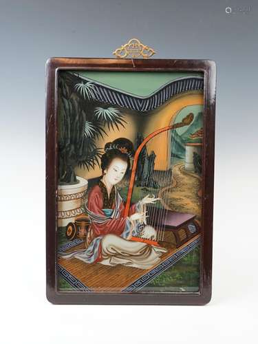 19th Century Chinese Reverse Glass Painting