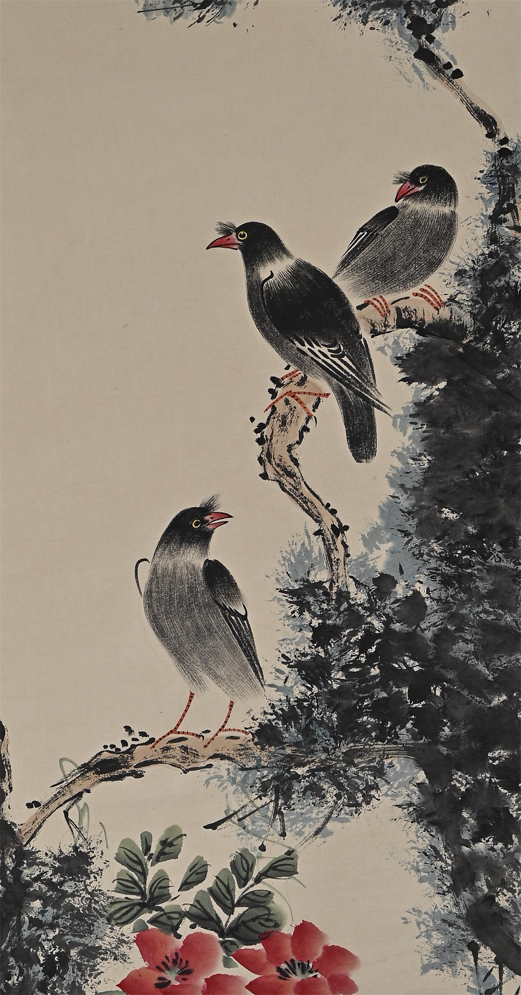 雪濤 花鳥 - 絵画/タペストリー