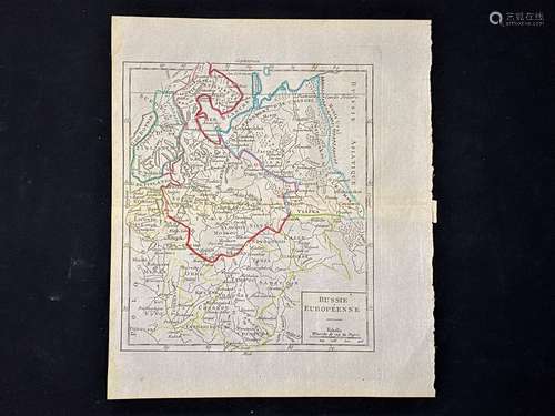 1810 Published,Ancient Russia map,by Auguste Delalain