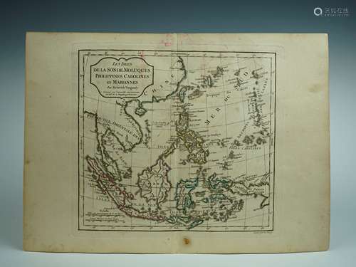 Southeast Asia Map 1794 edition by Robert de Vaugondy/Delams...