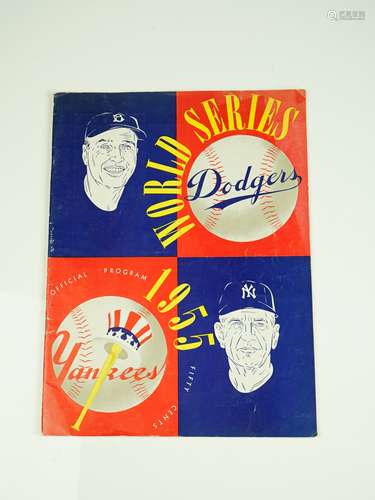 1955 World Series Official Baseball Program NY Yankees vs NY...