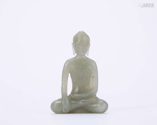 WHITE JADE BUDDHA OF MING DYNASTY