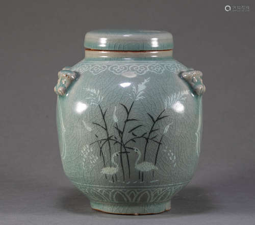 A Goryeo celadon ginger jar