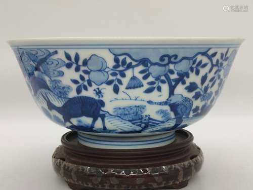 Qing Kangxi Blue and White 