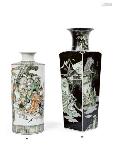 CHINE - XXe siècle
Vase de forme cylindrique en porcela