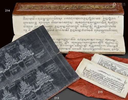 BIRMANIE - XXe siècle
Livre de prière, encre sur papier