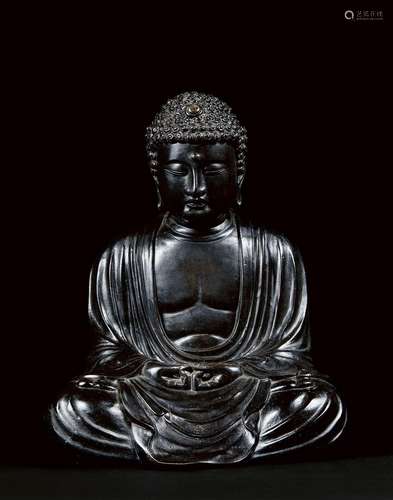 JAPON - Époque Edo (1603-1868)
Amida Nyorai en bronze à