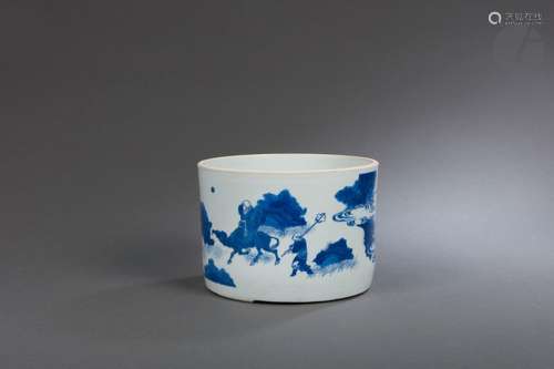 Grand pot à pinceaux bitong en porcelaine blanche émaillée e