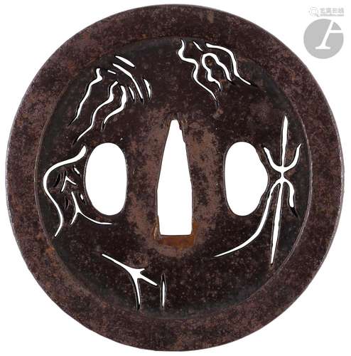 Tsuba en fer de style katchushi, Japon, milieu de l’époque