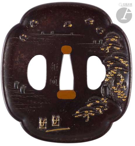 Daisho de tsuba en fer, école Hamano, Japon, époque Edo, déb