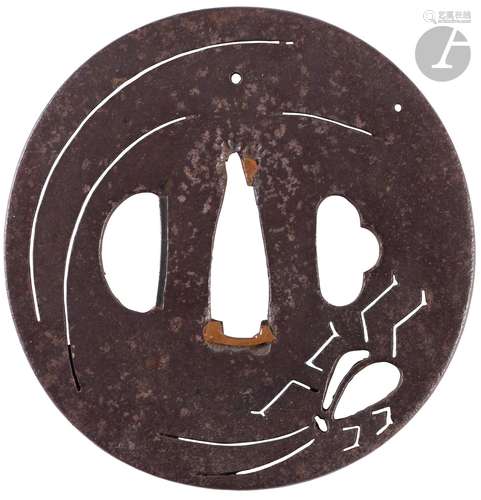 Tsuba en fer, école Ito d’Edo, Japon, milieu de l’époque E