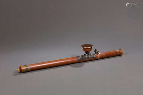 Pipe à opium de commande en bambou, Chine, XIXe siècle<br />...