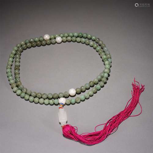 A STRING OF 108 TURQUOISE BEADS ,QING