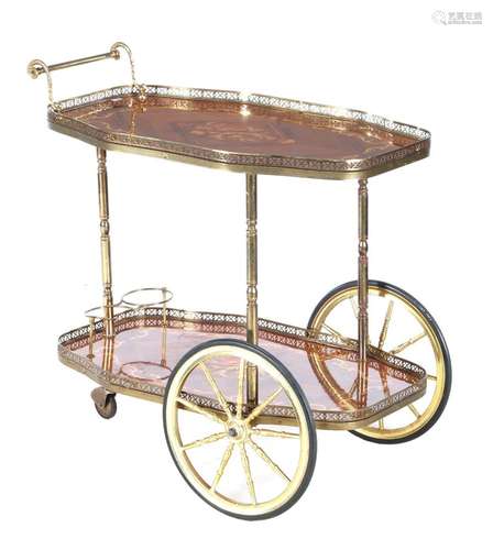 Brass tea trolley