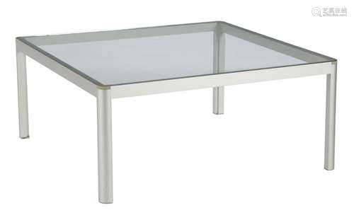 Square metal table