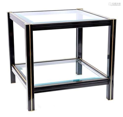 Black aluminum side table