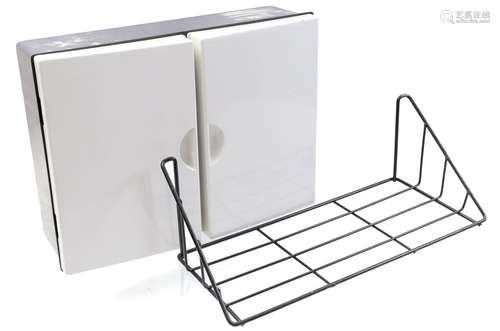 Medicine cabinet and wire steel wall shelf