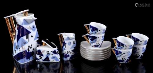 Porcelain 6-person tea set