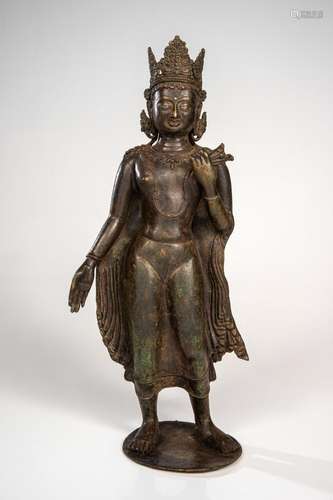 CROWNED STANDING BUDDHA