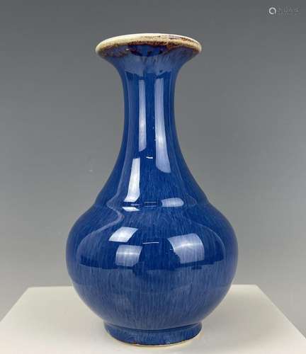 A Chinese Blue Glazed Porcelain Vase