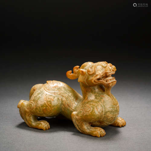 Before Ming Dynasty, Hetian Jade Beast