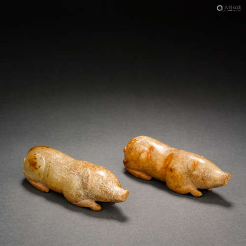 Before Ming Dynasty, Hetian Jade Pig