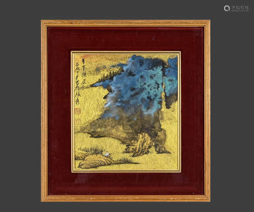 Zhang Daqian (Splashed Color Landscape) framed on paper
