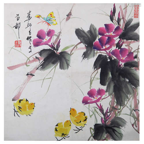 娄师白  花鸟