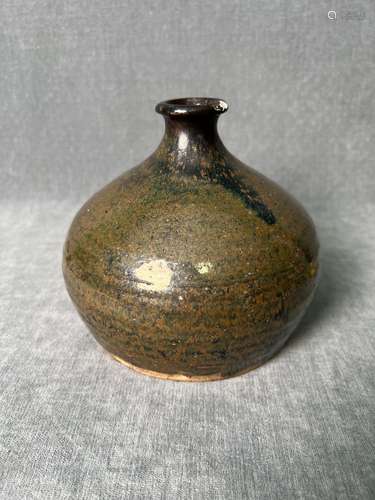 A Yuan Dynasty Brown-Glazed Vase