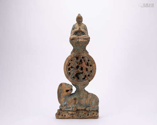 A Song Dynasty Carved Wooden Ritual Object