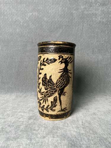 A CIZHOU-Kiln Dragon Vase-Qing Dynasty