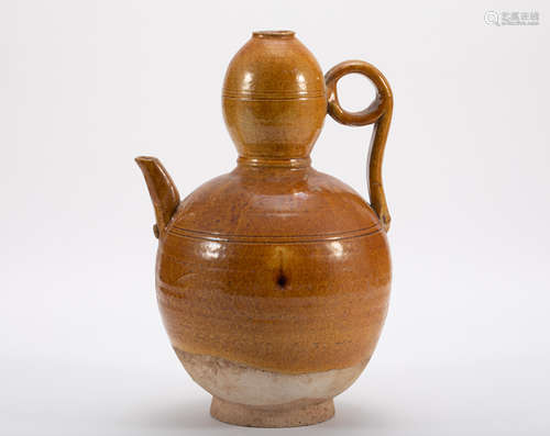 Chinese Brown Glazed Pottery Jug - Liao Dynasty