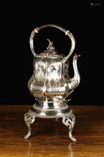 A Victorian Silver Plated Spirit Kettle by Richard Parkin &a...