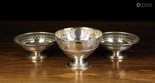 A Pair of Silver Tazze and a Pedestal Bowl. The tazze by Cri...