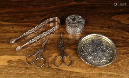 A Small Group of Miscellaneous: Two Pairs of Antique Steel S...