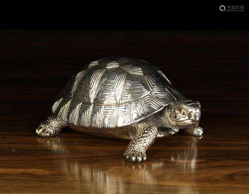 A Filled Sterling Silver Ornamental Tortoise by with Sheffie...