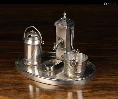 A 19th Century Novelty Silver Plated Cruet Set in the form o...