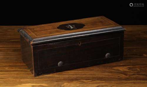 A 19th Century Musical Box (A/F) playing six airs on a 5¾...